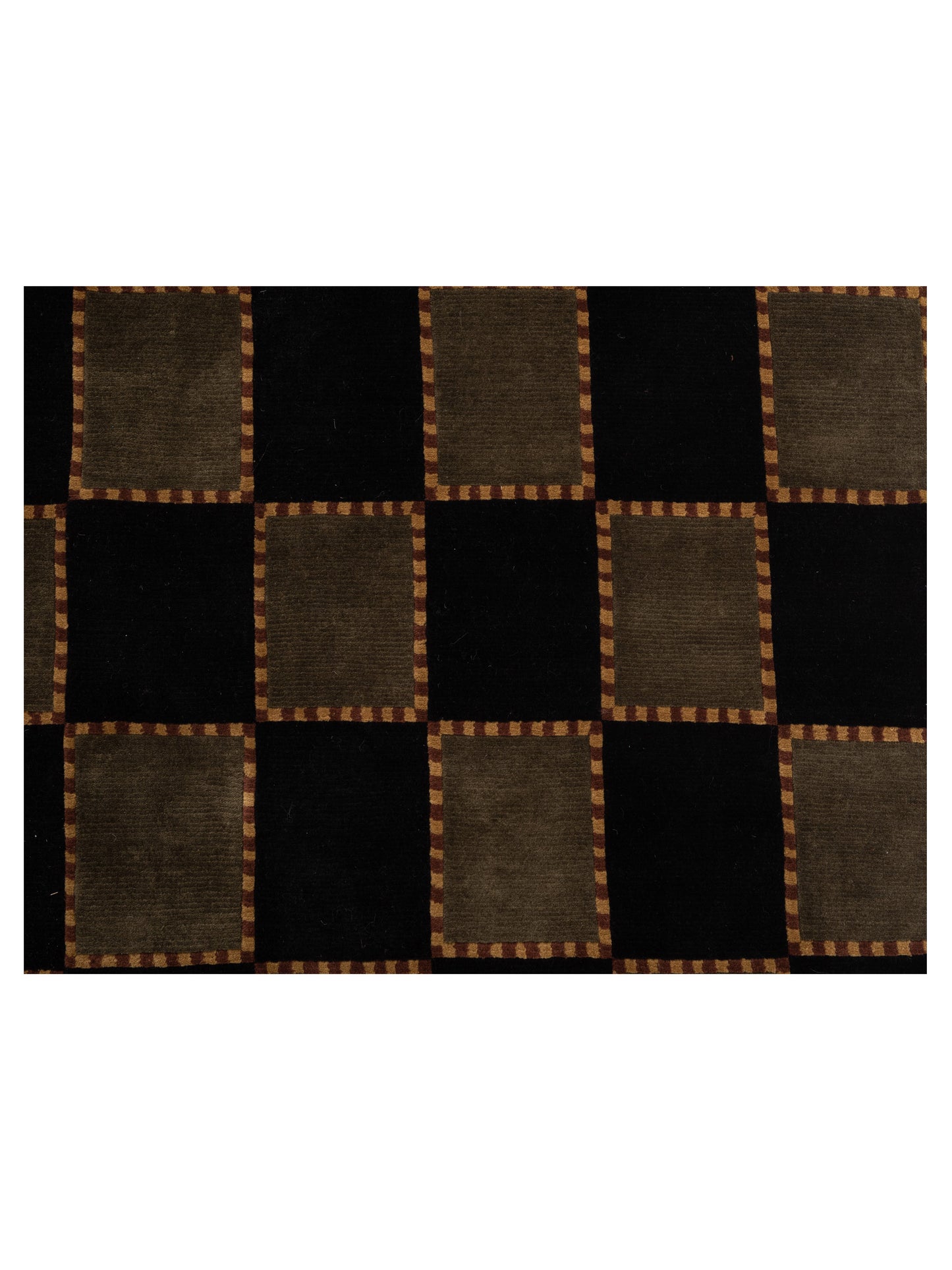 Tibarra Black Green 6.2x8.9 Hand Knotted Rug