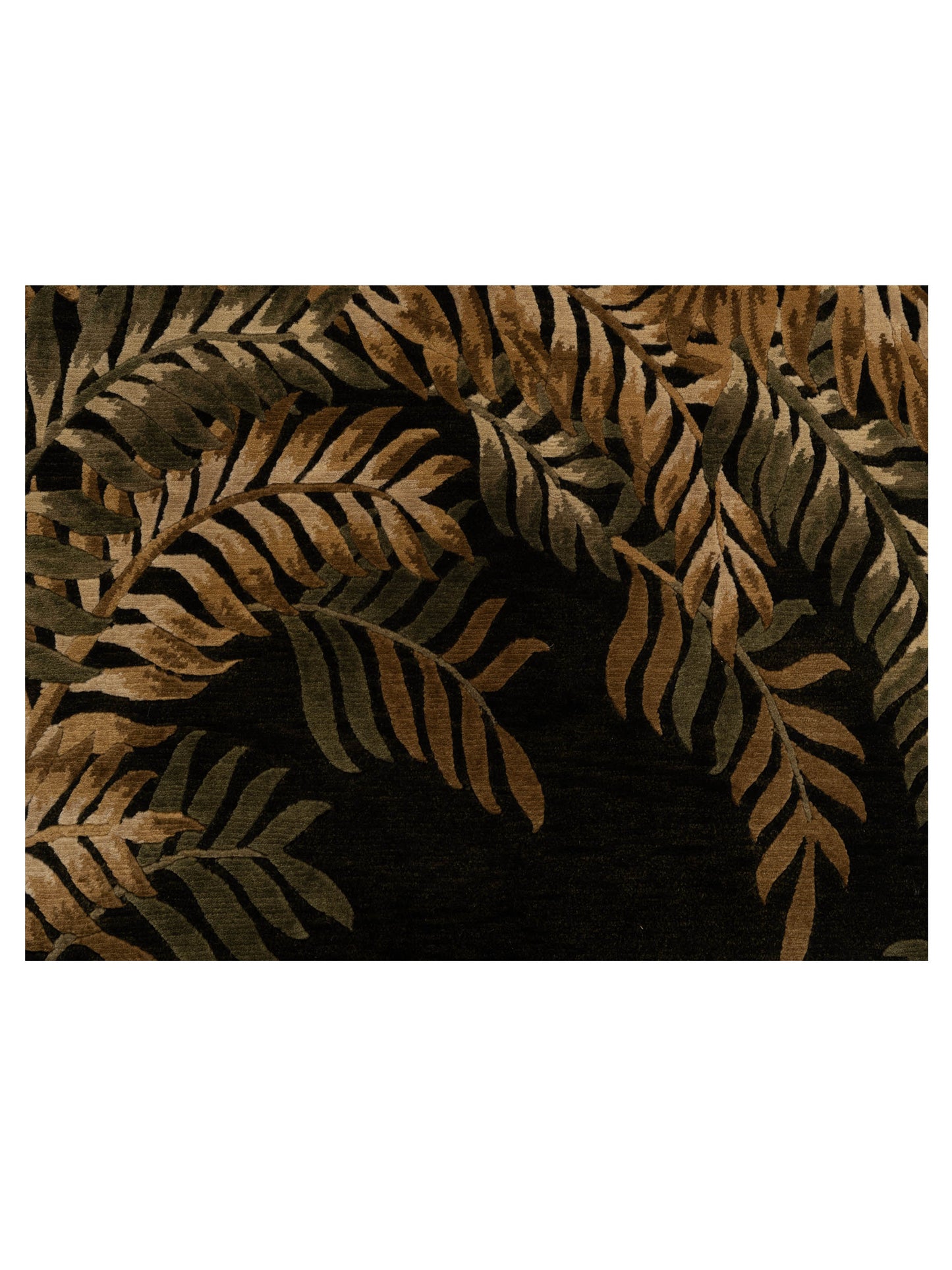 Tibarra Green Brown 5.1x7.9 Hand Knotted Rug