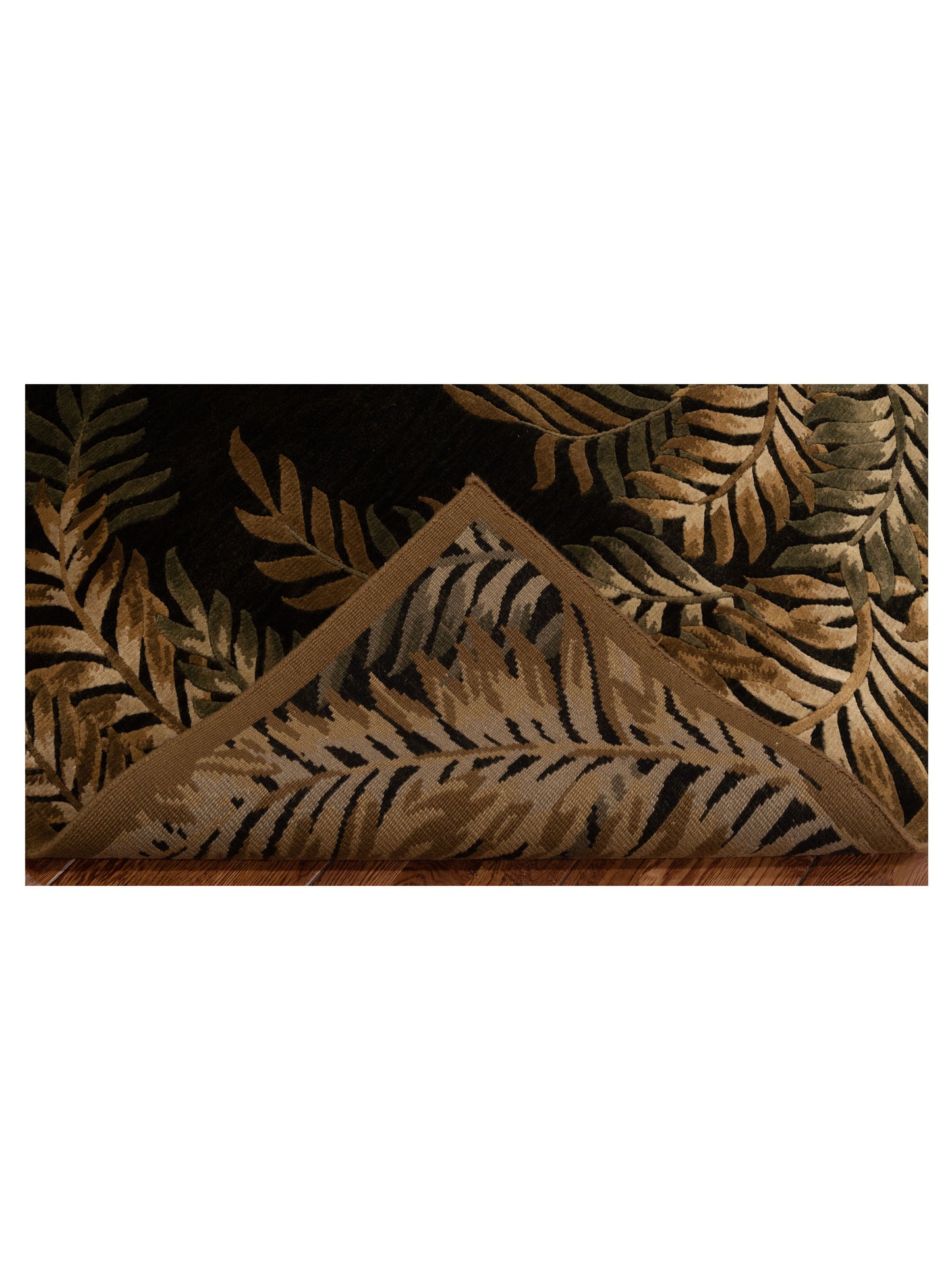 Tibarra Green Brown 5.1x7.9 Hand Knotted Rug