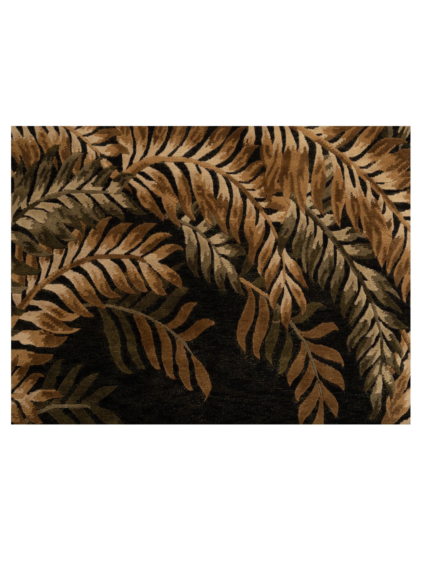 Tibarra Green Brown 5.1x7.11 Hand Knotted Rug