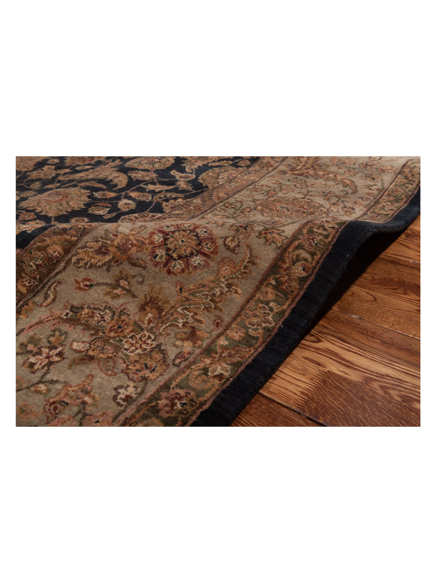 Sansira Charcoal Silver 9x12 Hand Knotted Rug