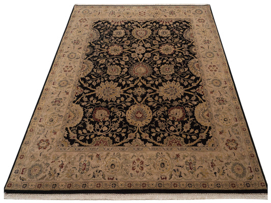 Corvella Black Ivory 8.3x9.11 Hand Knotted Rug