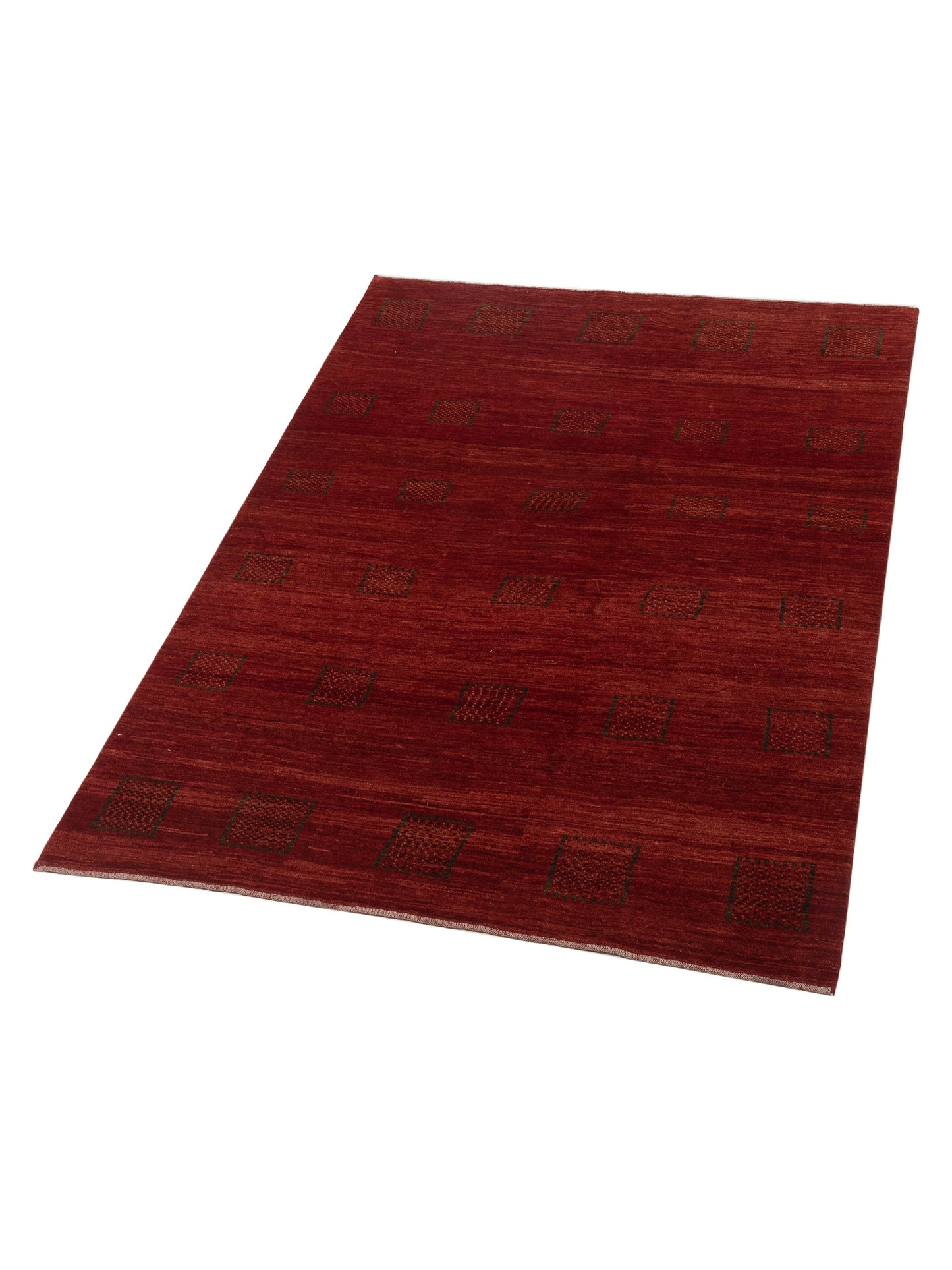Modern Gabbeh Red 5.5x7.5 Hand Knotted Rugs