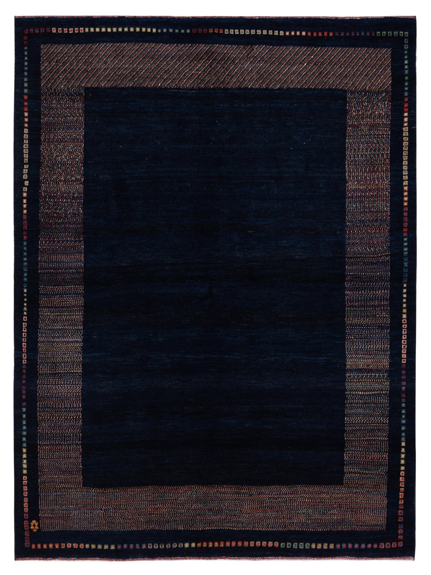 Siena Modern Gabbeh  Blue Blue Contemporary