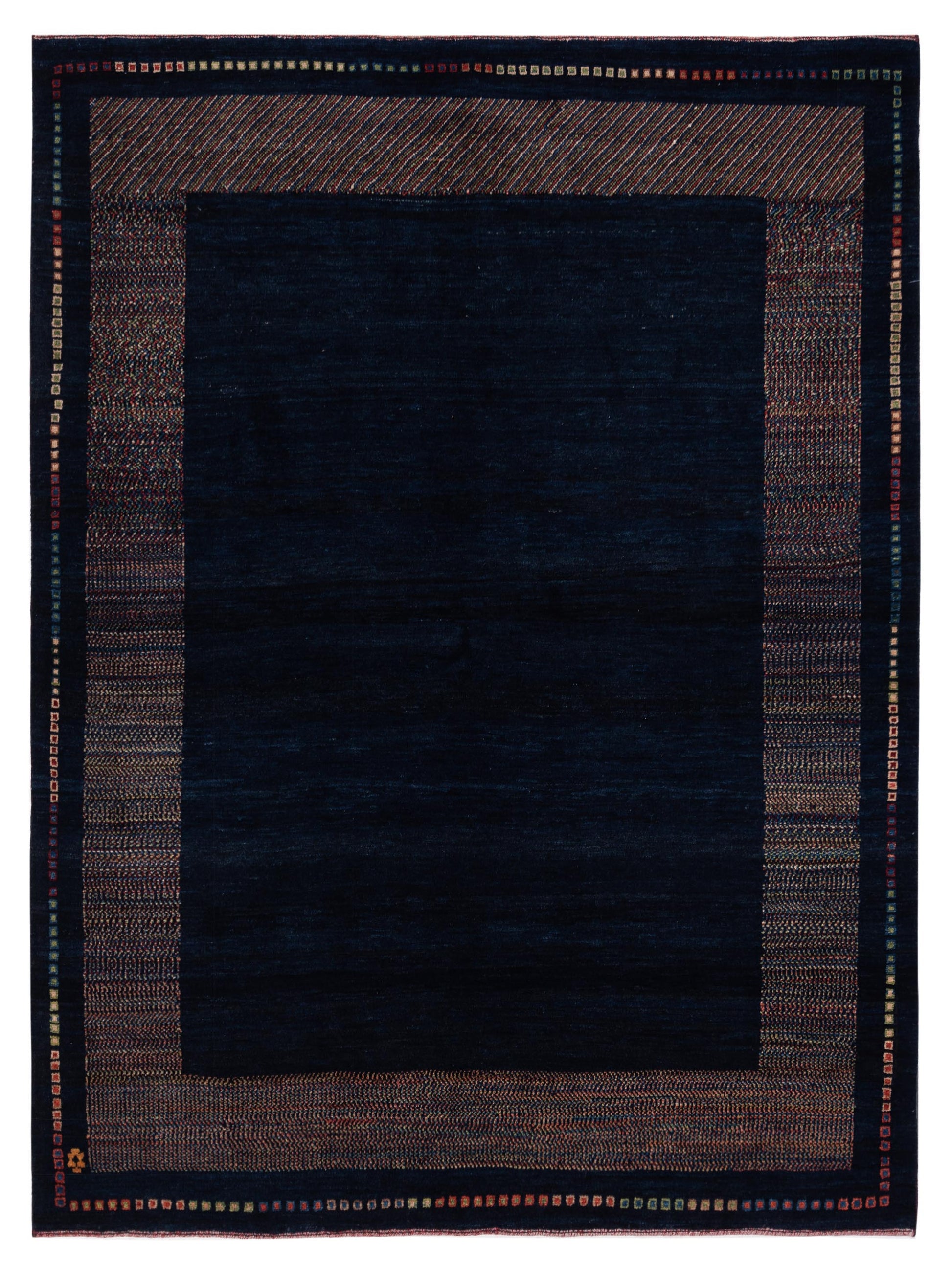 Siena Modern Gabbeh  Blue Blue Contemporary