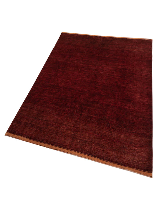 Modern Gabbeh Red Red 8.6x11.10 Hand Knotted Rugs