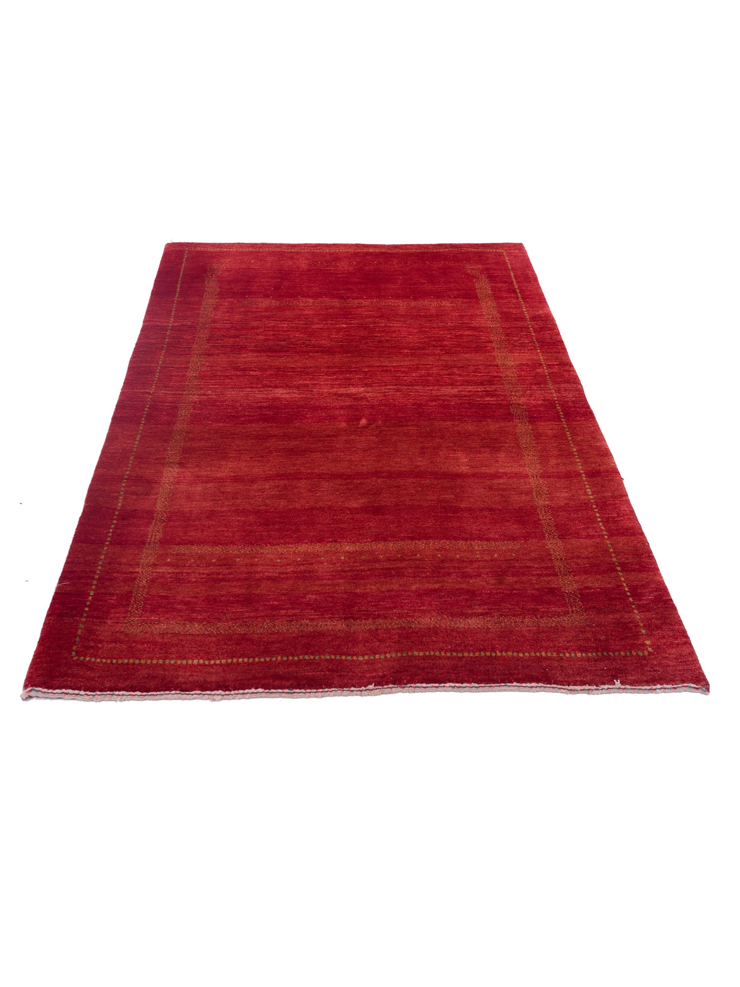 Modern Gabbeh Red 4.4x6.1 Hand Knotted Rugs