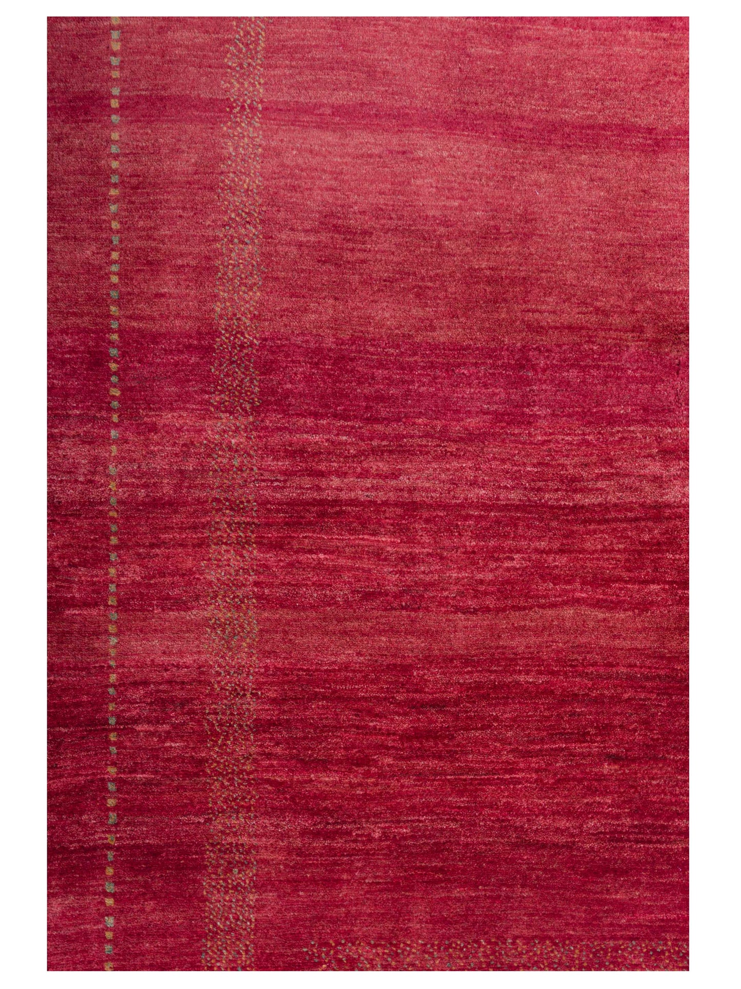 Modern Gabbeh Red 4.4x6.1 Hand Knotted Rugs