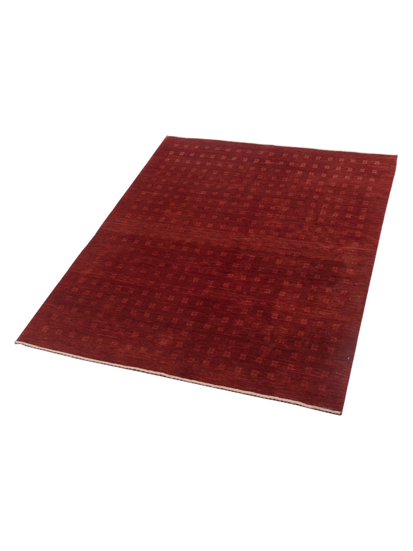 Modern Gabbeh Red Red 5.10x7.4 Hand Knotted Rugs