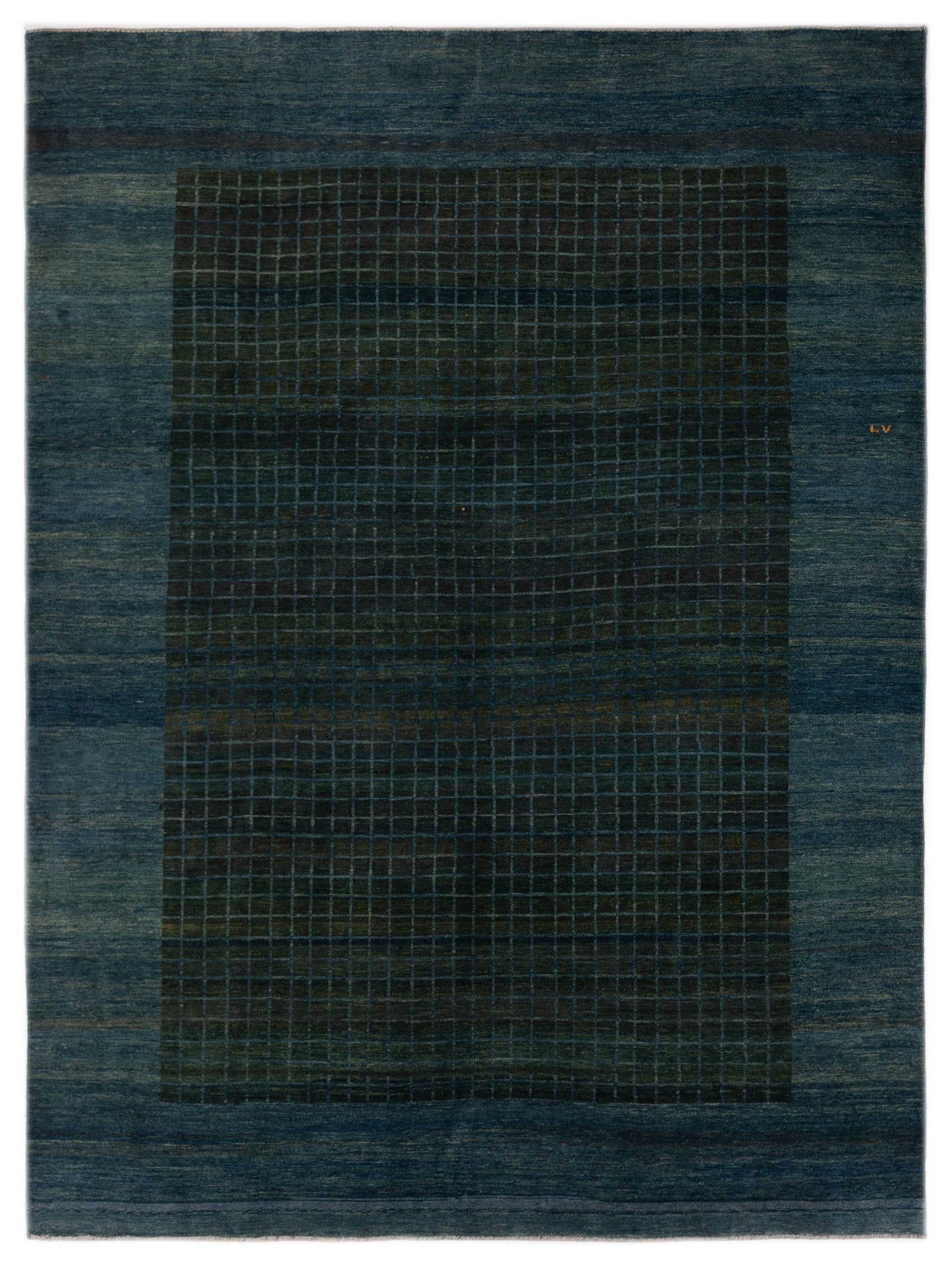 Siena Modern Gabbeh  Green Blue Contemporary