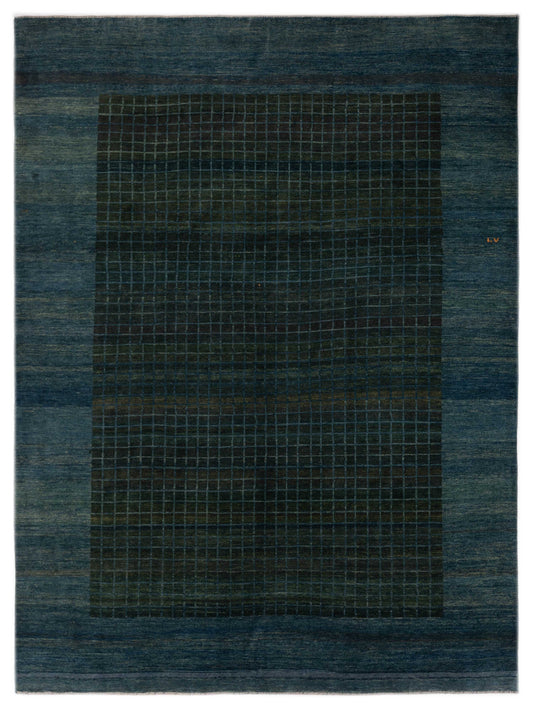 Siena Modern Gabbeh  Green Blue Contemporary