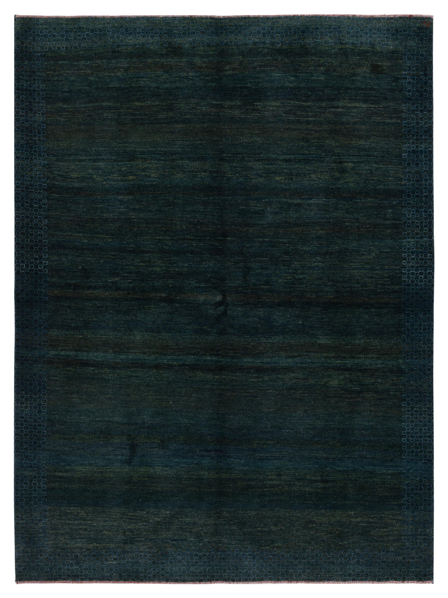 Siena Modern Gabbeh  Teal Green Teal Green Contemporary