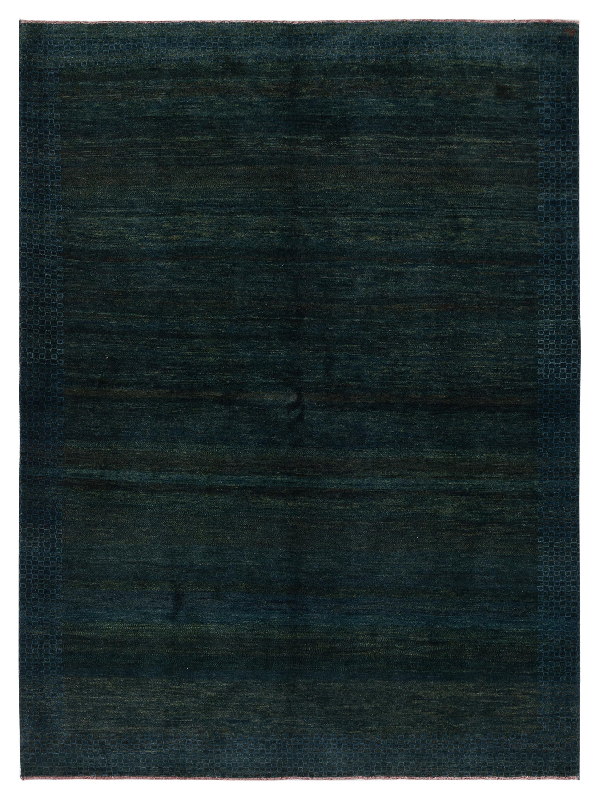 Siena Modern Gabbeh  Teal Green Teal Green Contemporary