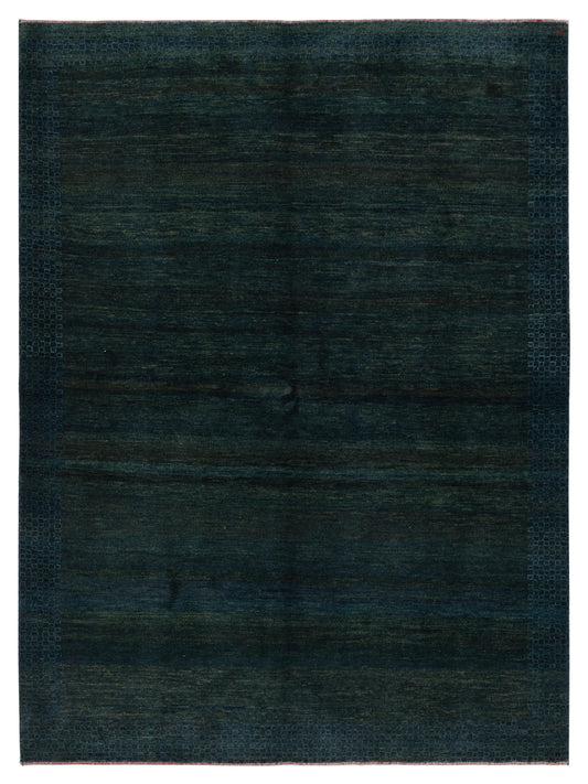 Siena Modern Gabbeh  Teal Green Teal Green Contemporary