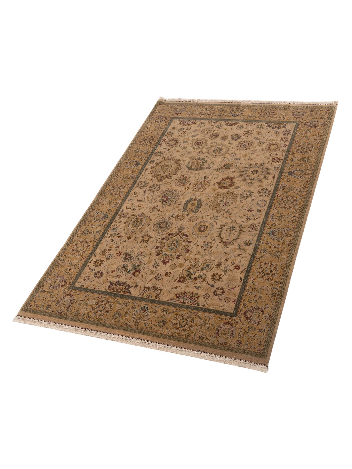Corvella Beige Gold 6x9.3 Hand Knotted Rug