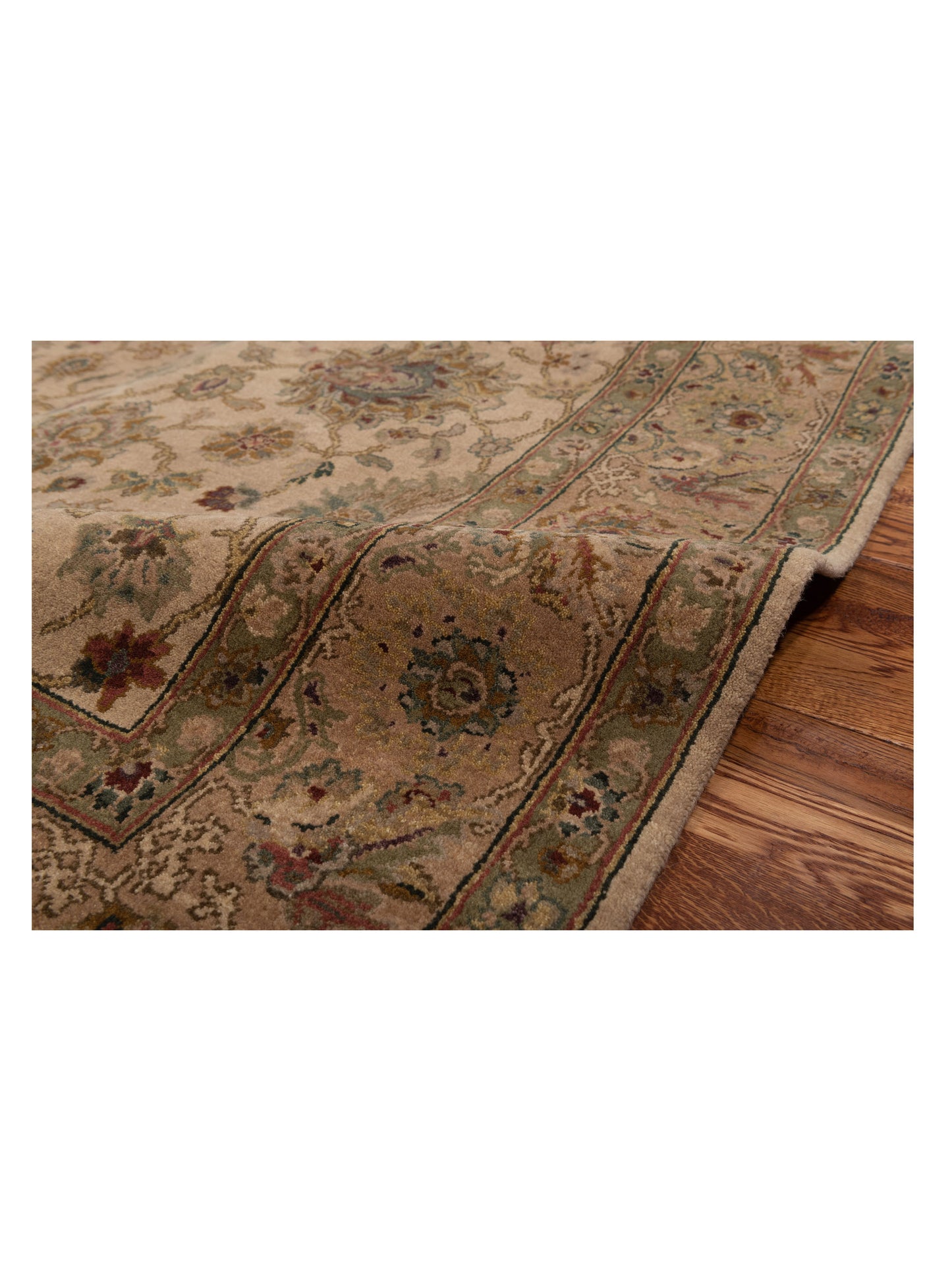 Corvella Beige Brown 6.1x9.5 Hand Knotted Rug