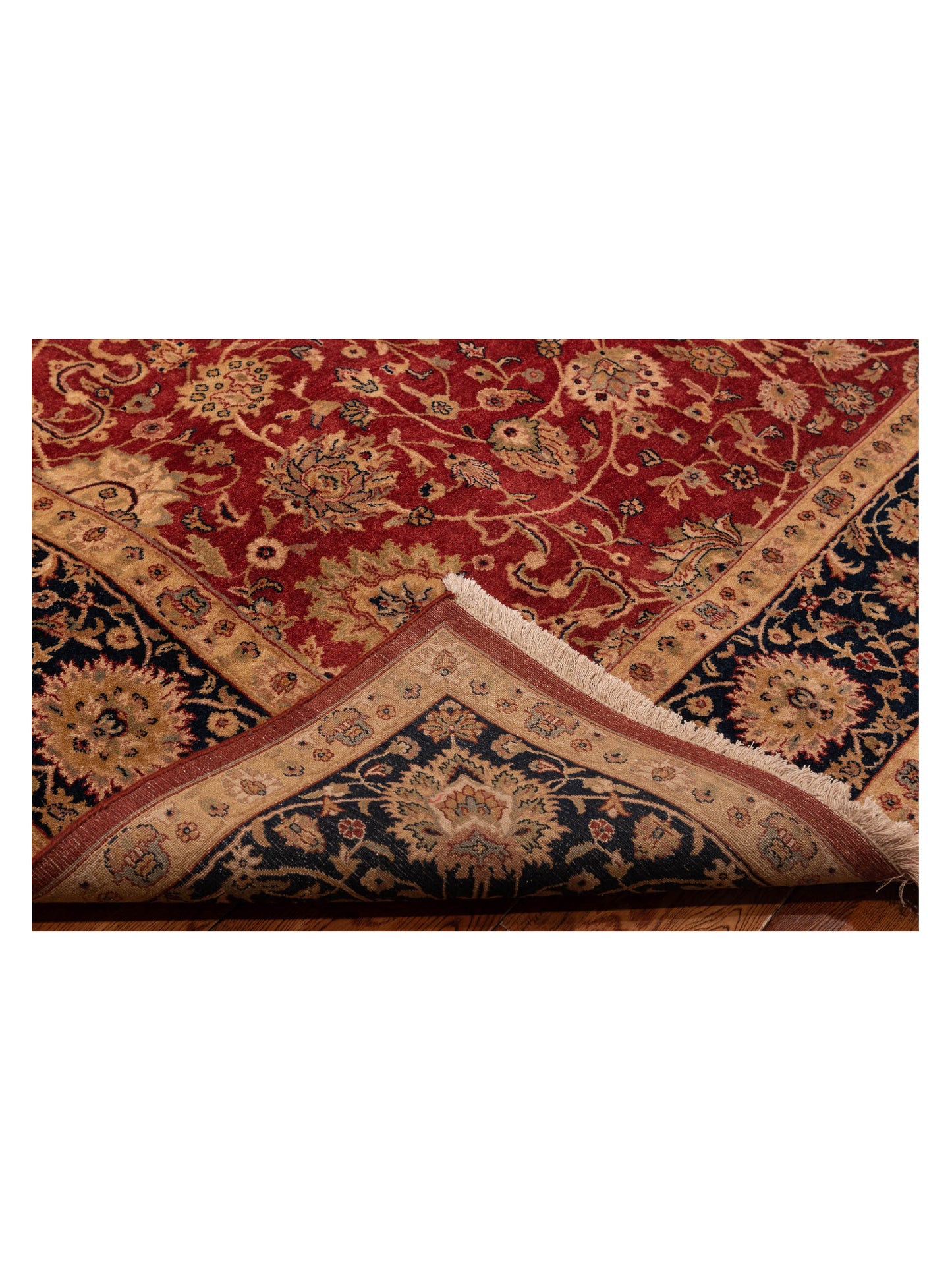 Corvella Red Navy 8.9x12.2 Hand Knotted Rug