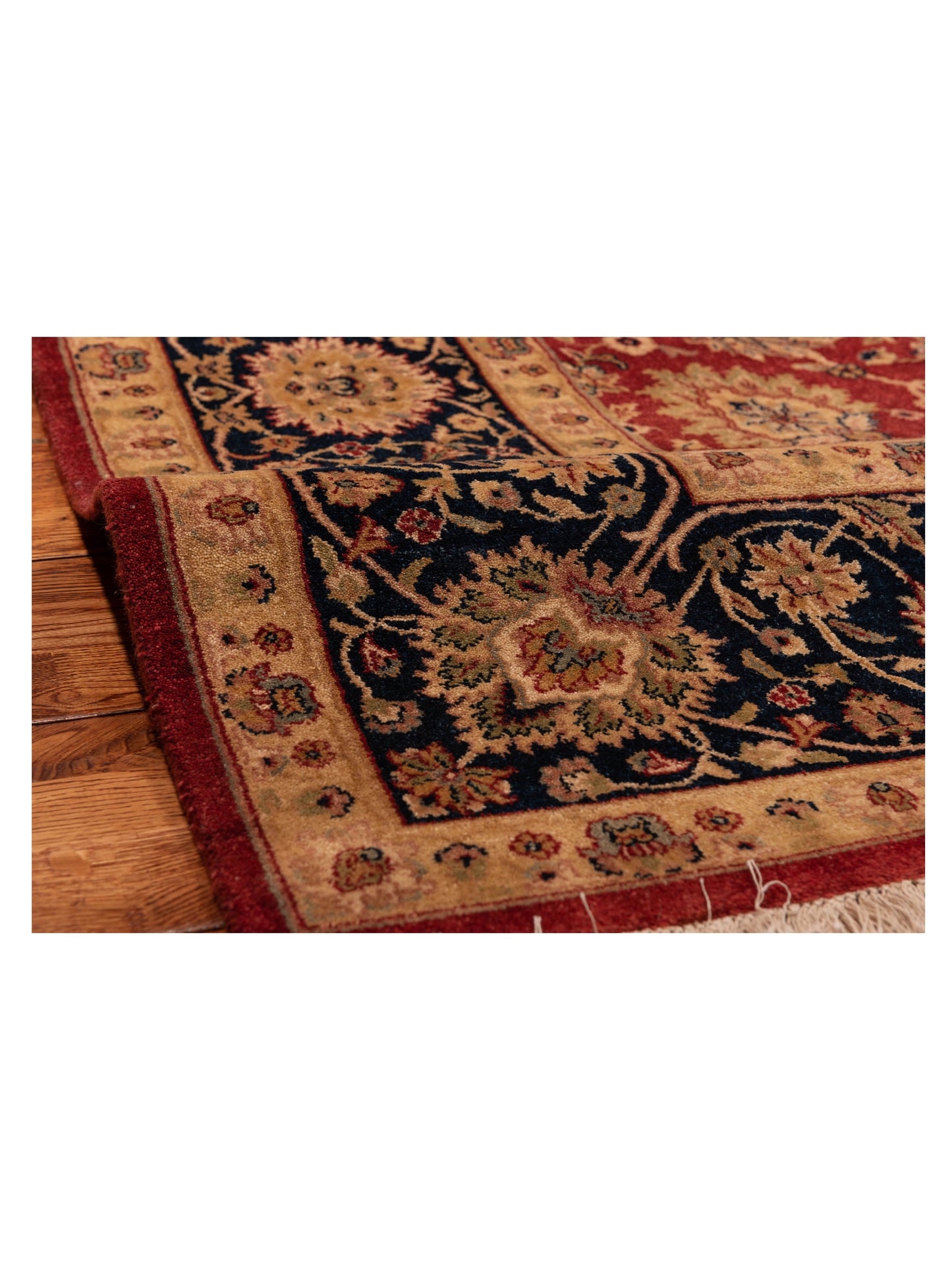 Corvella Red Navy 8.9x12.2 Hand Knotted Rug