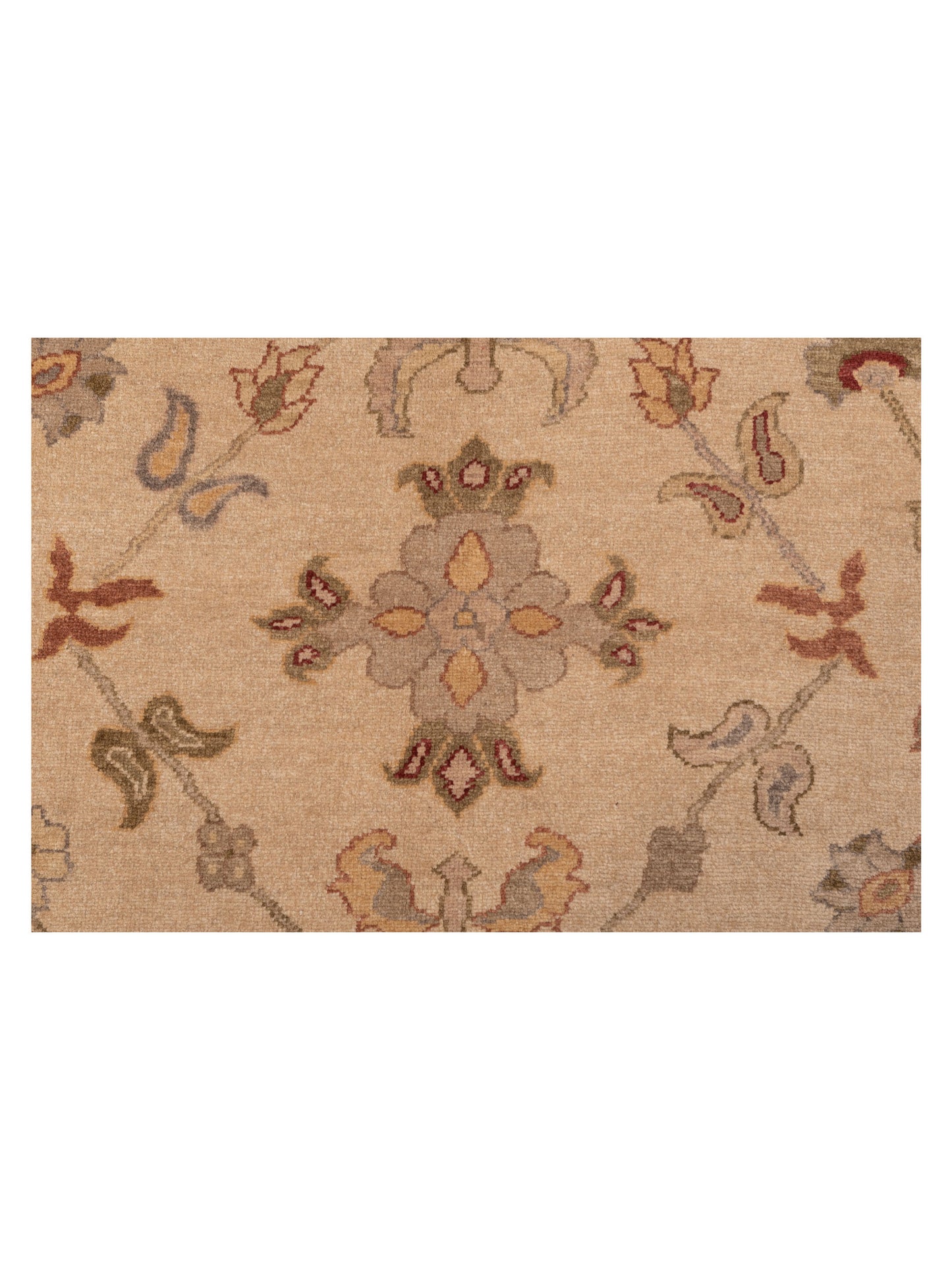 Turkish Elvaria Beige Cream 9.5x12.7 Hand Knotted Rug