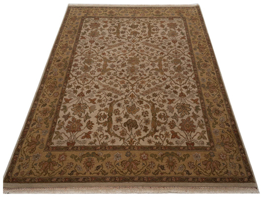 Corvella Ivory Gold 8.2x9.10 Hand Knotted Rug