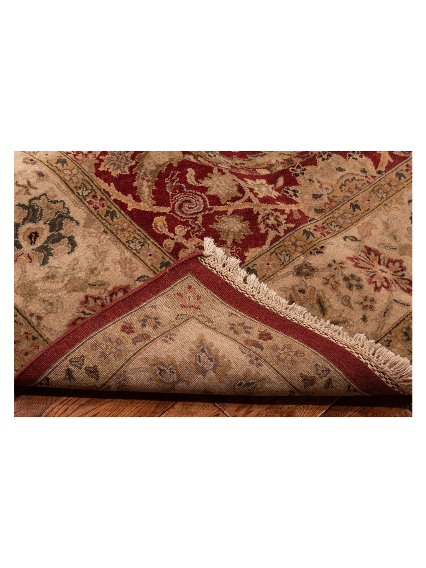 Corvella Red Ivory 9.2x12.2 Hand Knotted Rug