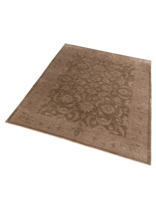 Sabira Green Silver 8x9.11 Hand Knotted Rug