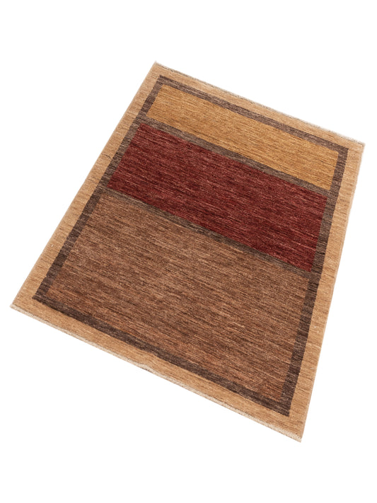 Terralin Brown Red 3.9x5.6 Hand Knotted Rug