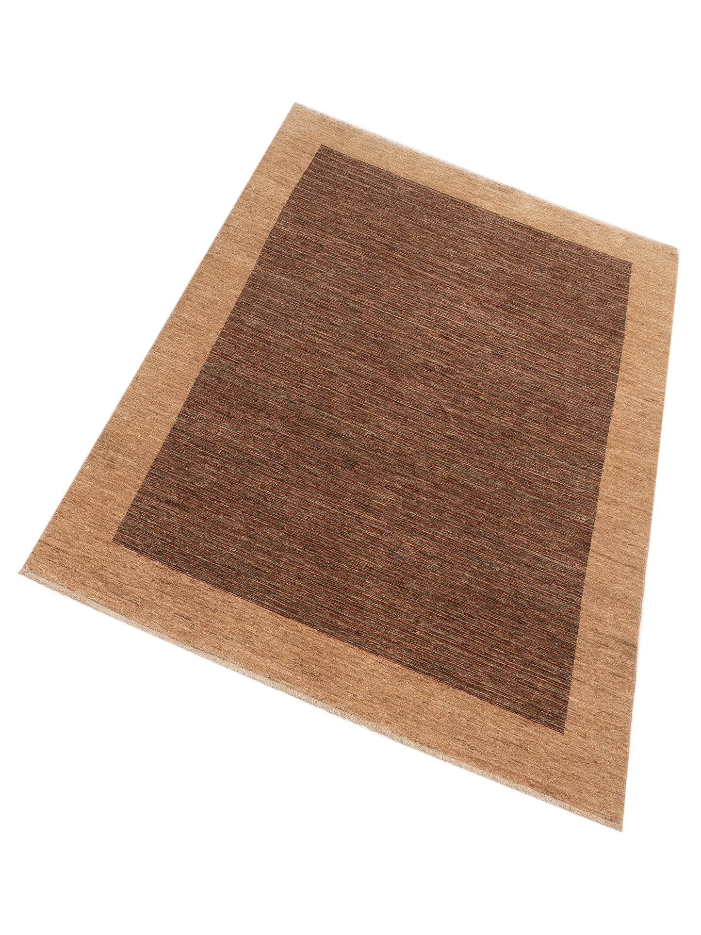 Terralin Brown Beige 5.10x8.4 Hand Knotted Rug