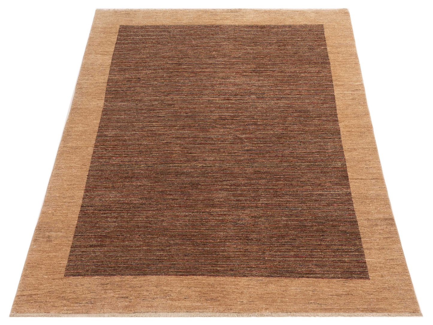 Terralin Brown Beige 5.10x8.4 Hand Knotted Rug