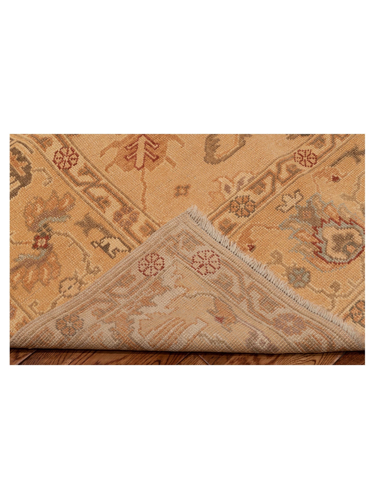 Oushak Gold Gold 8x9 Hand Knotted Rug