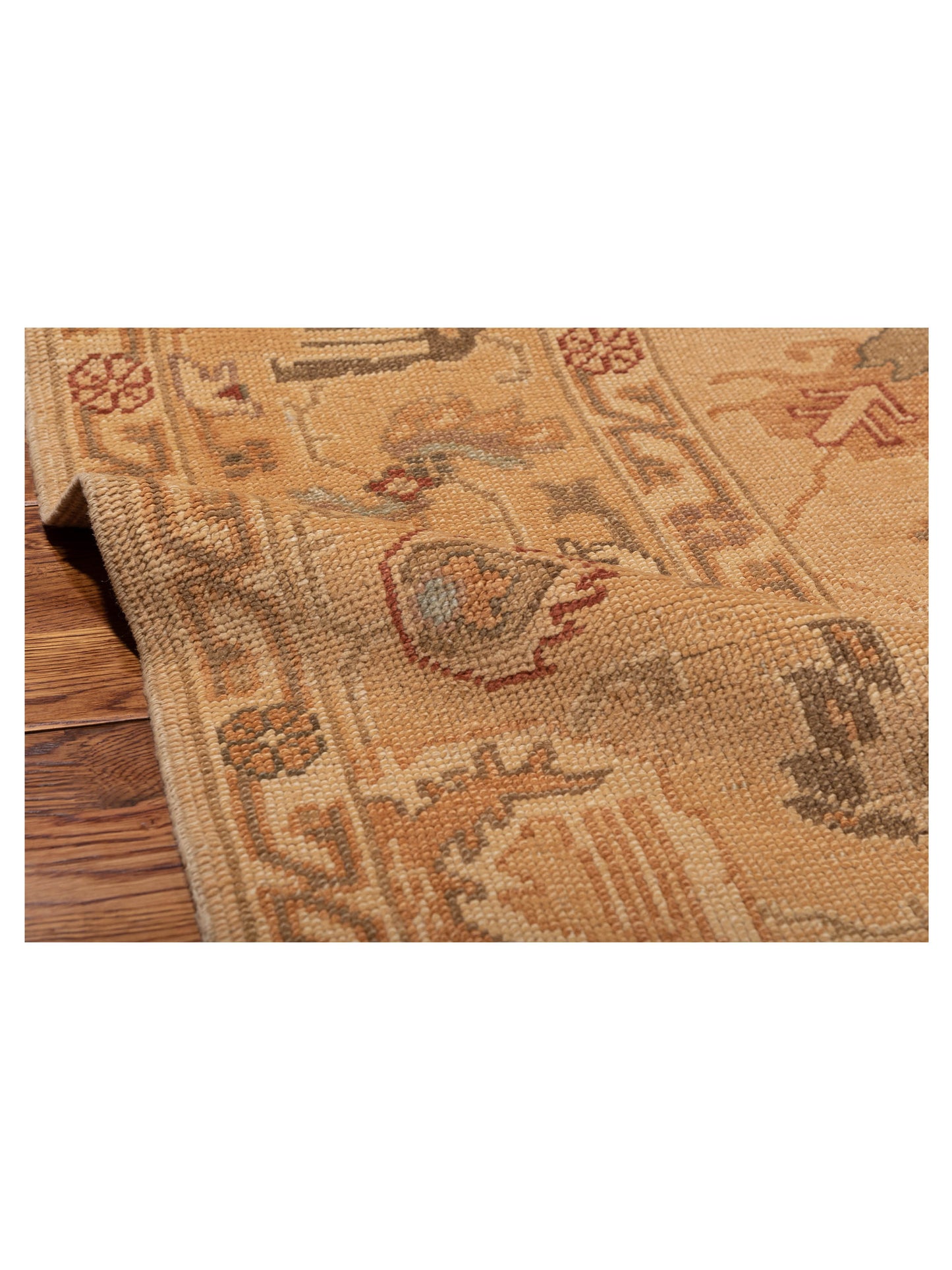 Oushak Gold Gold 8x9 Hand Knotted Rug