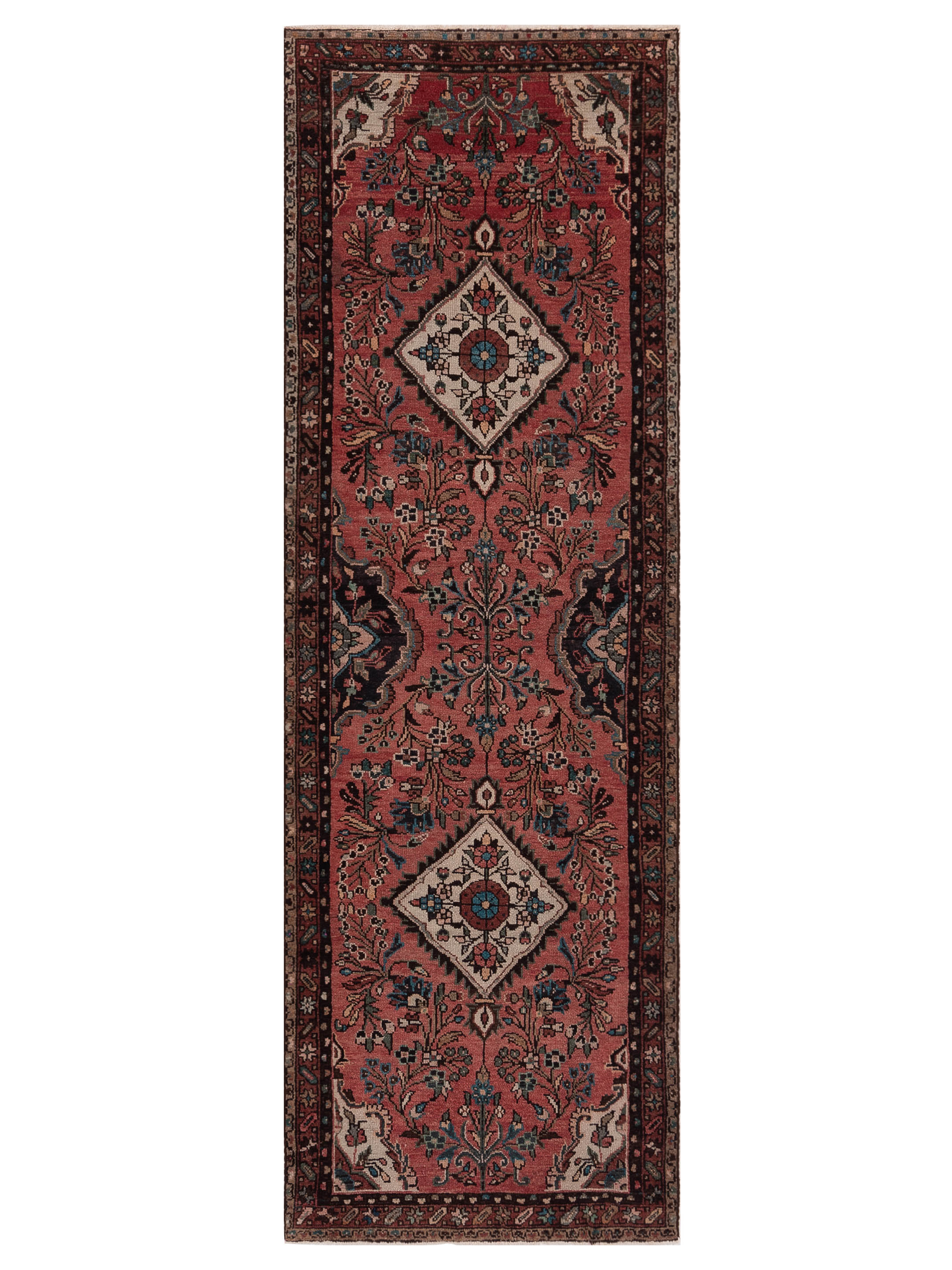 Antiqua Heirloom Rust Brown 3.6x10.7 Hand Knotted Rug – Oushak Rugs