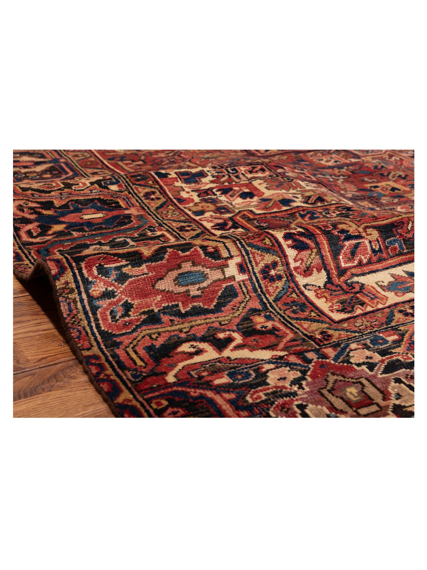 Antiqua Heirloom Red Navy 8.7x11.7 Hand Knotted Rug