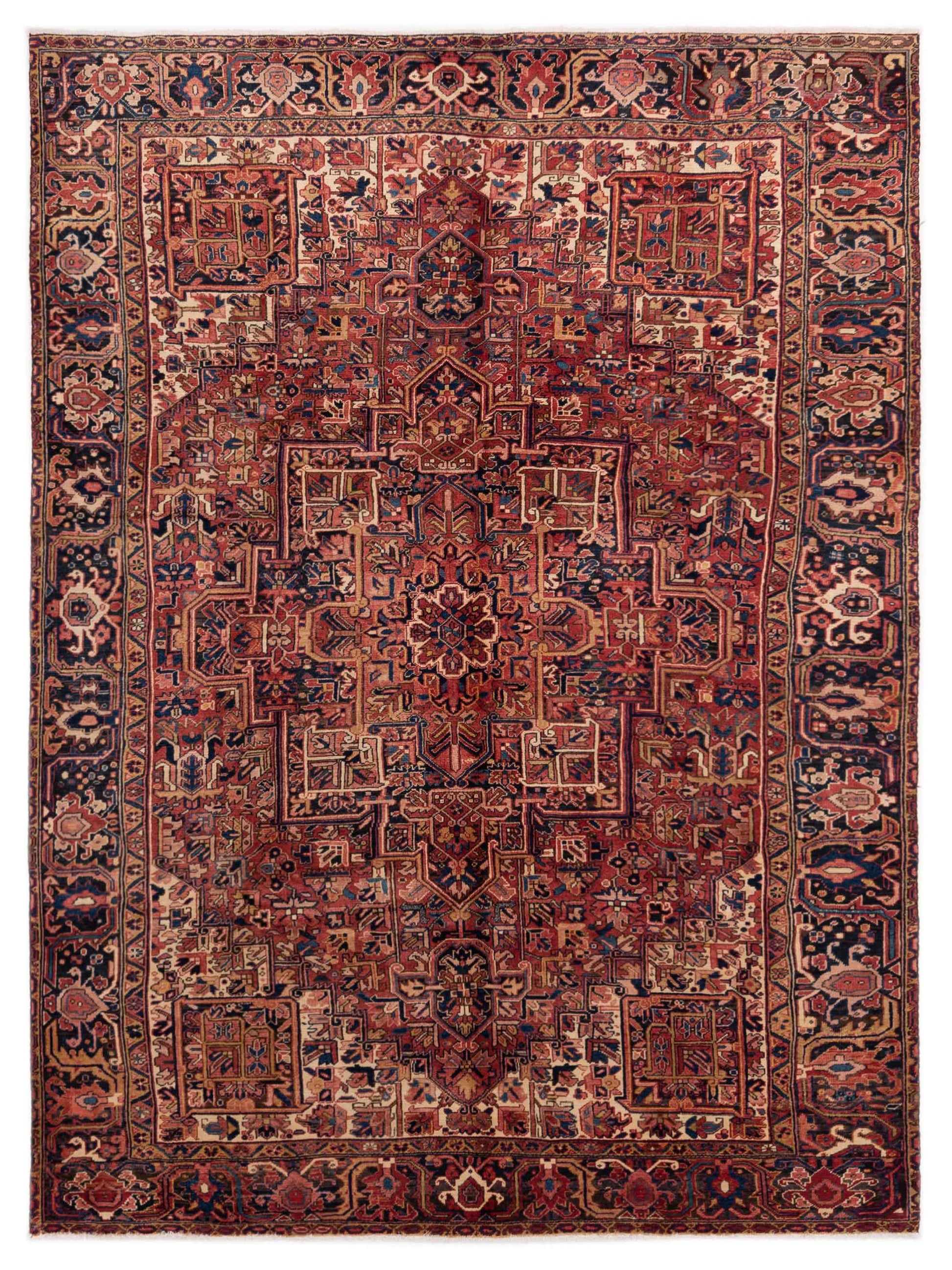 Pasha Antique Heirloom  Red Navy Traditional