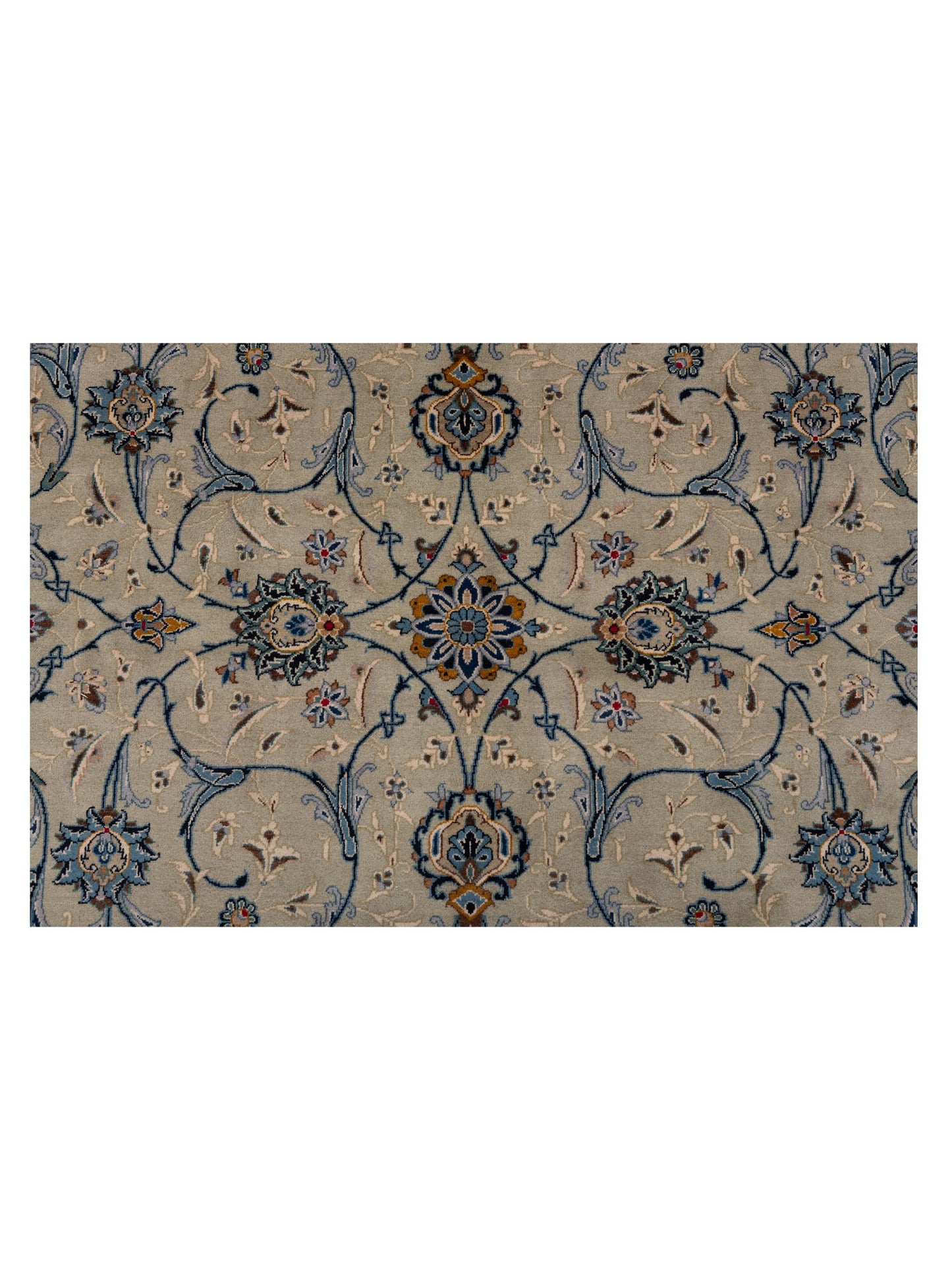 Antiqua Heirloom Sage Green Silver 10.8x13.6 Hand Knotted Rug