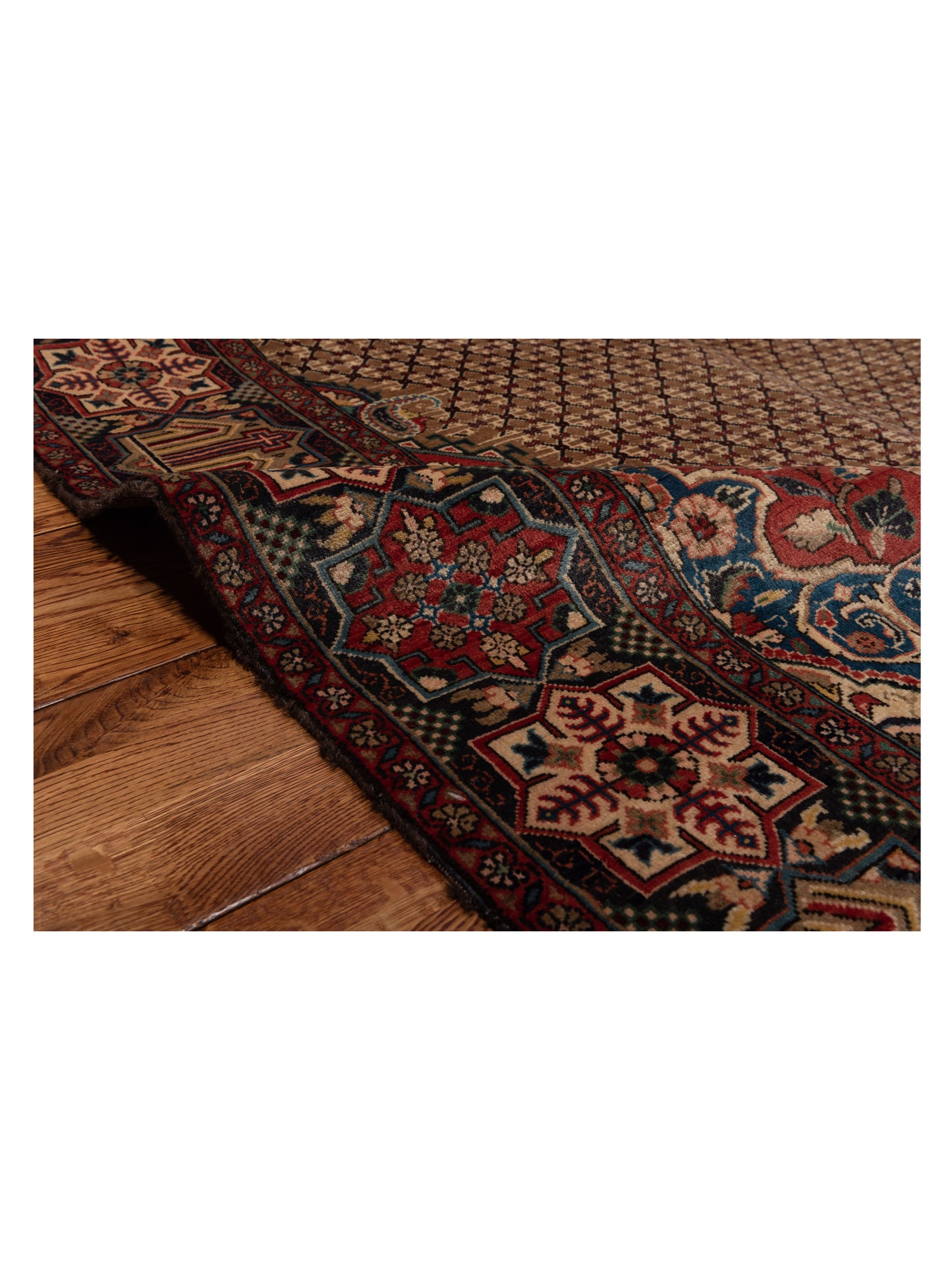Antiqua Heirloom Brown Navy 8.3x11.4 Hand Knotted Rug
