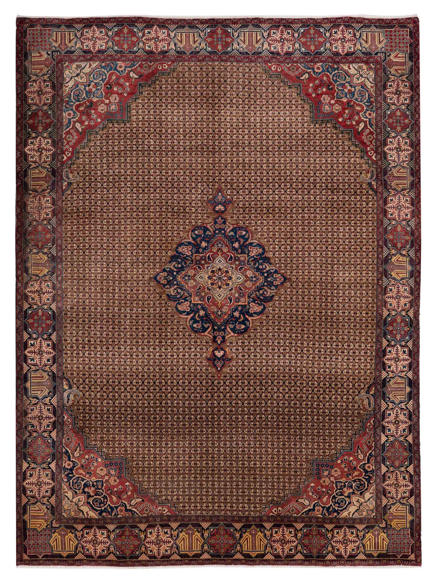 Pasha Antique Heirloom  Brown Navy Traditional