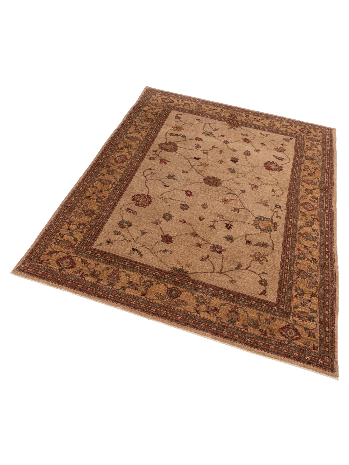 Elvaria Ivory Gold 7.10x10.6 Hand Knotted Rug