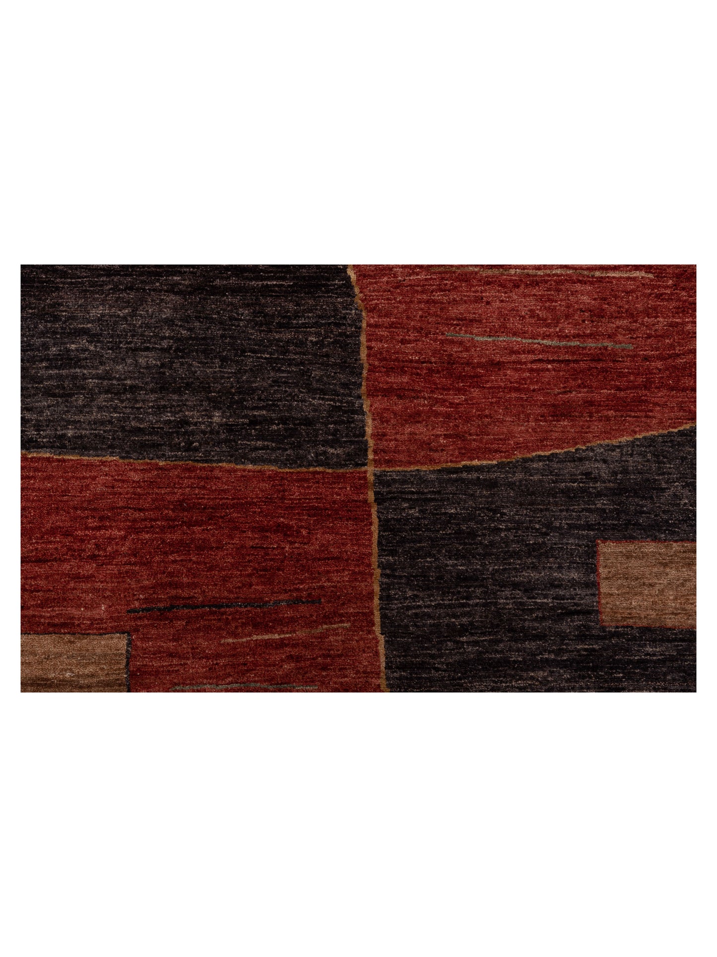 Terralin Red Charcoal 3.3x4.11 Hand Knotted Rug