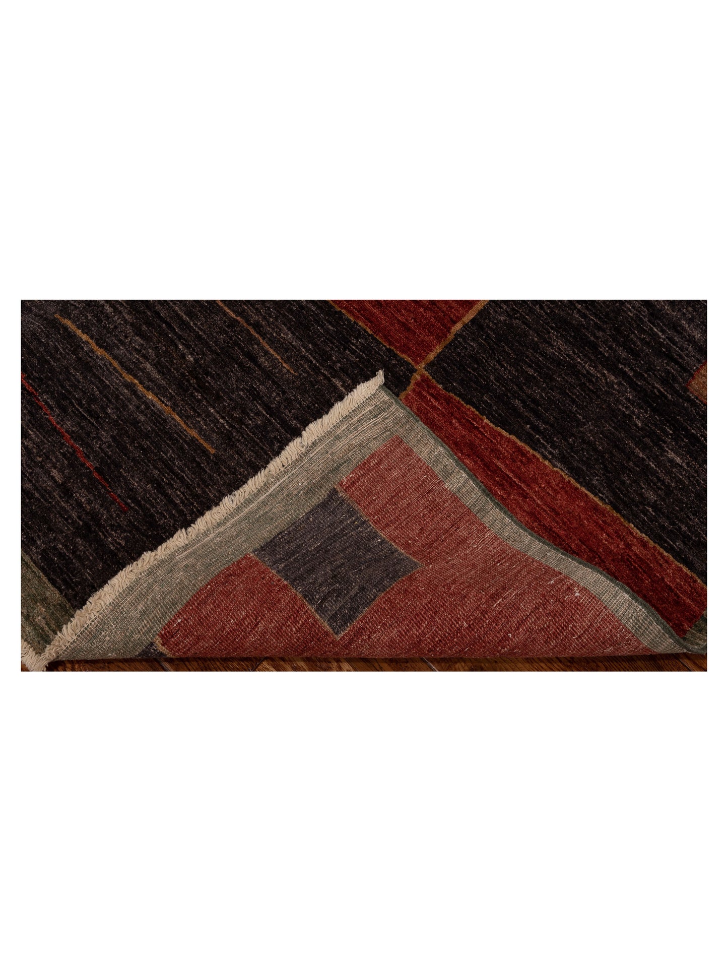 Terralin Red Charcoal 3.3x4.11 Hand Knotted Rug