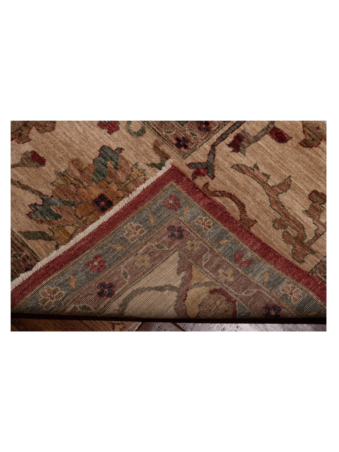 Elvaria Red Ivory 12.1x17.8 Hand Knotted Rug