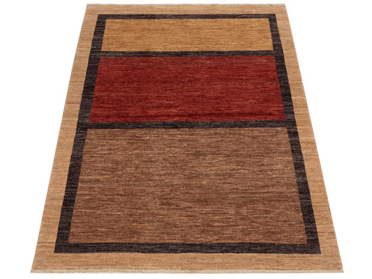 Terralin Red Brown 4.1x5.10 Hand Knotted Rug