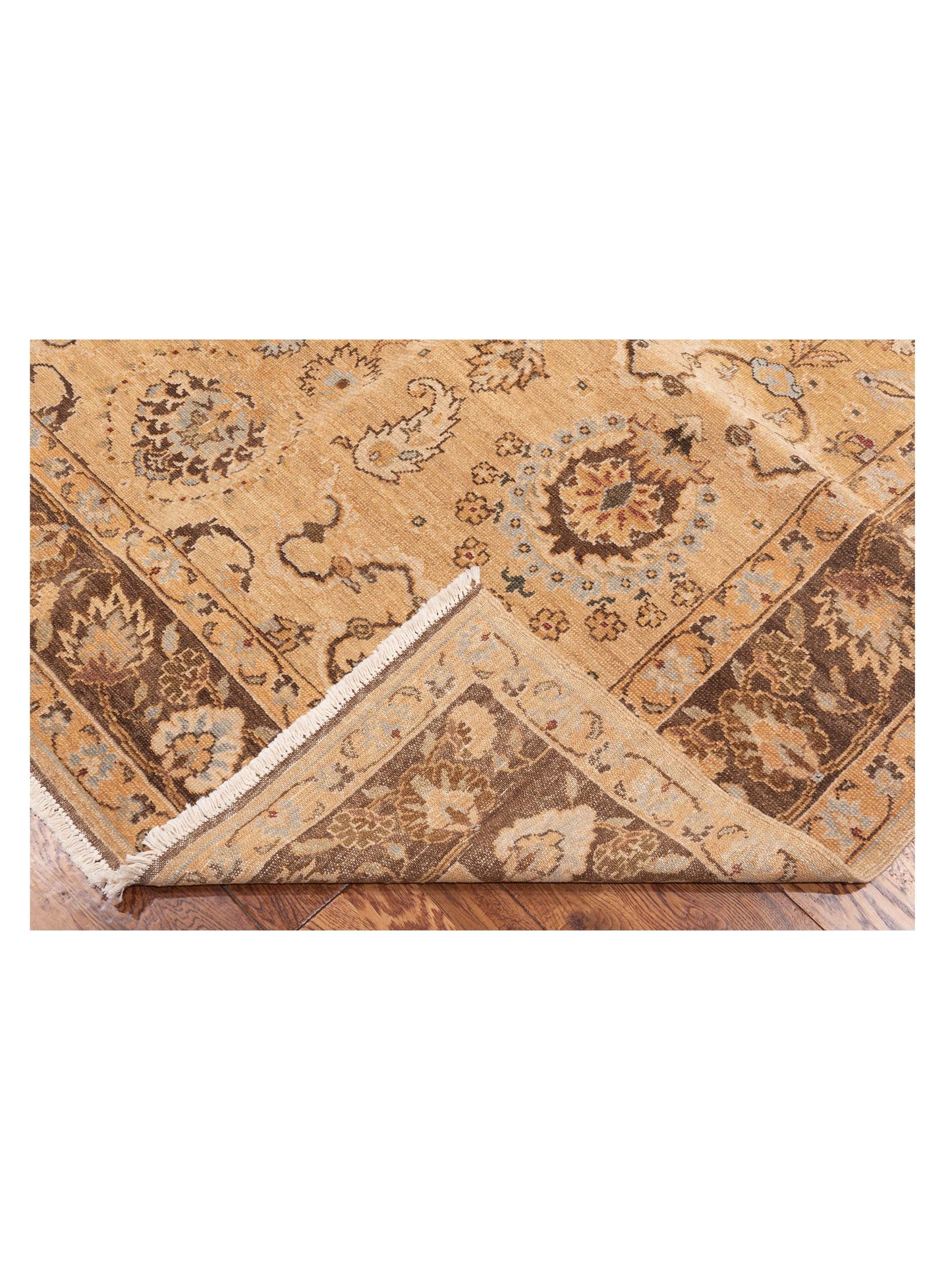 Karvian Gold Brown 6.2x8.3 Hand Knotted Rug