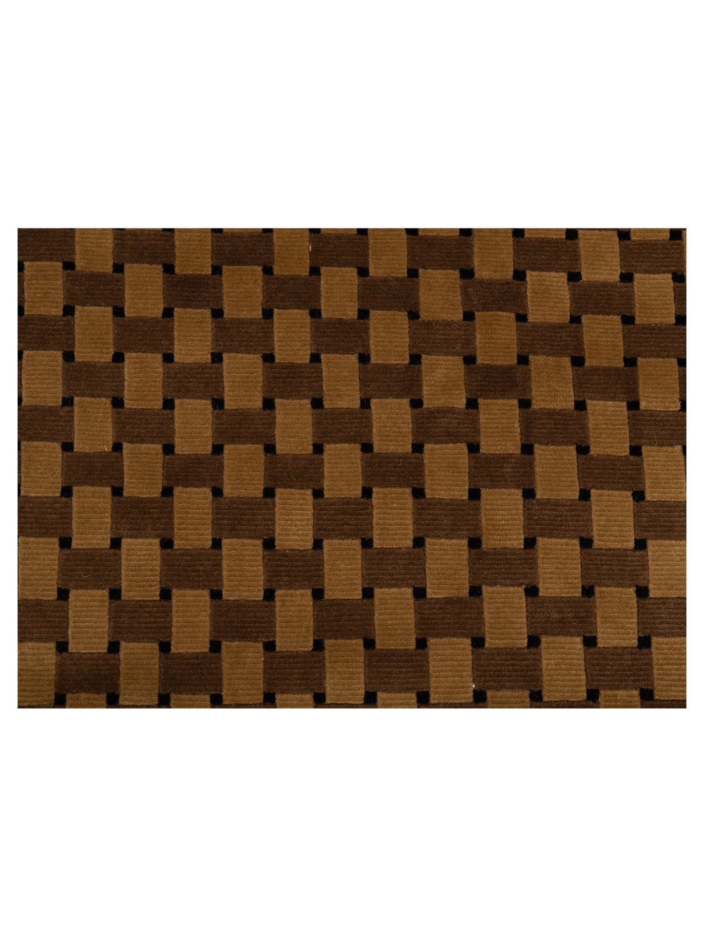 Tibarra Brown Gold 8.1x9.10 Hand Knotted Rug