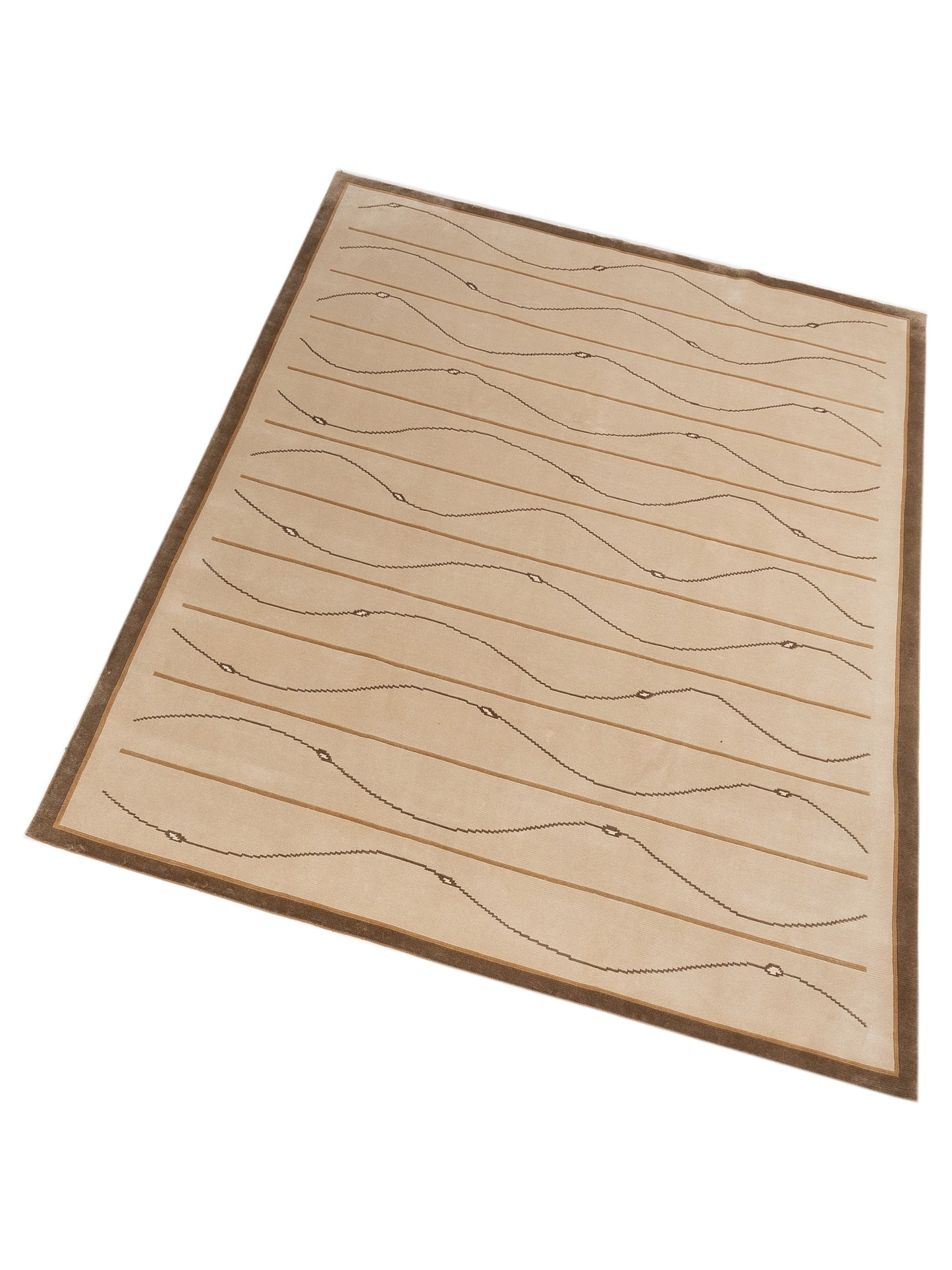 Tibarra Ivory Green 8.4x9.11 Hand Knotted Rug