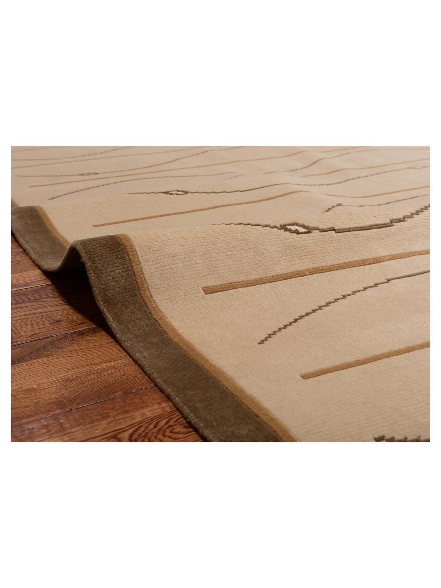 Tibarra Ivory Green 8.4x9.11 Hand Knotted Rug