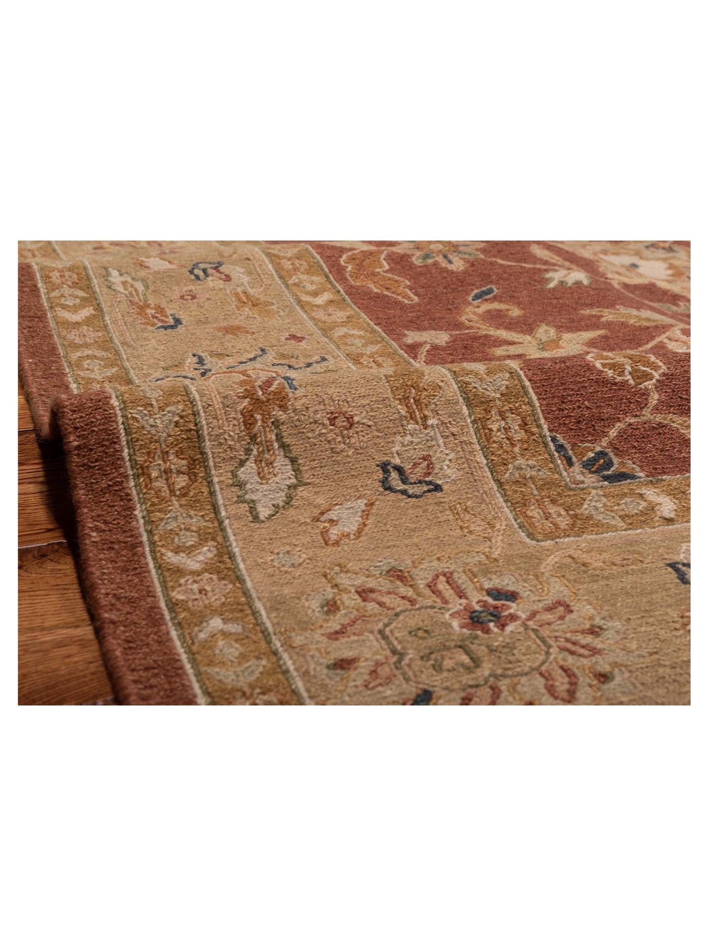 Soumak Rust Brown 7.11x9.10 Hand Woven Rug