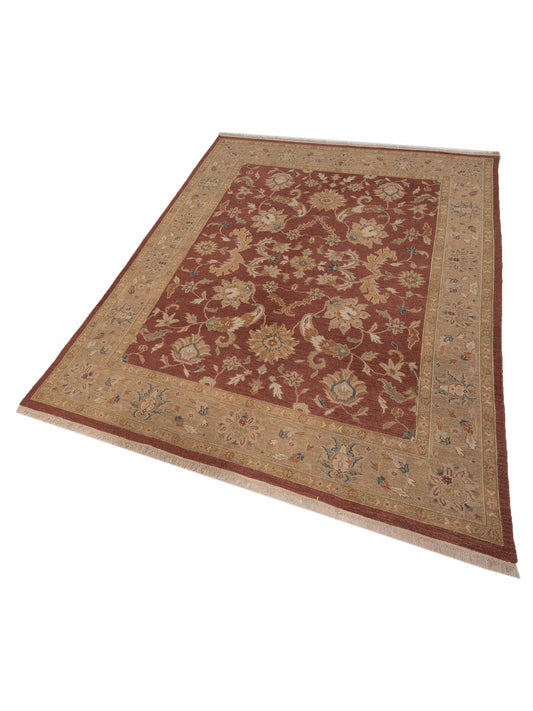 Soumak Rust Gold 7.10x10 Hand Woven Rug