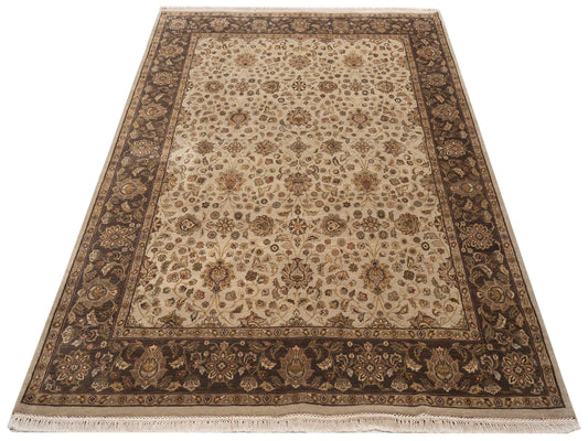 Corvella Ivory Olive 8x10.3 Hand Knotted Rug