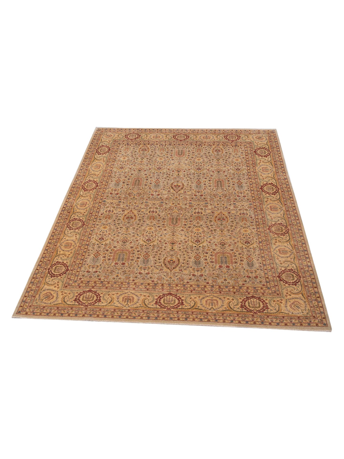 Jallira Cream Gold 9.1x11.4 Hand Knotted Rug